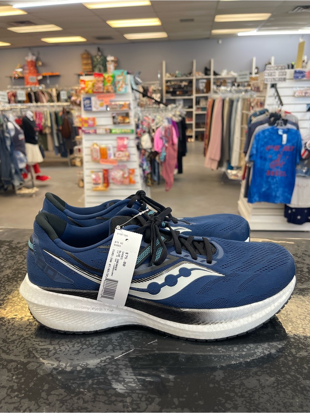 Saucony Navy and White Men's Running Sneakers